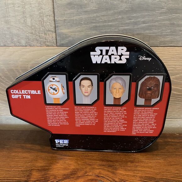 Millennium Falcon Pez‎ Star Wars Collectible Tin, Rey, BB-8, Han Solo 2017 NEW - Picture 2 of 4